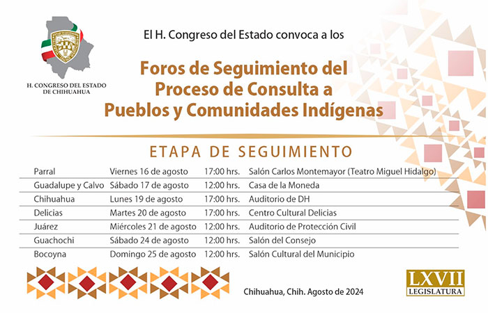 Arrancan este viernes Foros de Seguimiento de la Consulta a Pueblos y Comunidades Indígenas