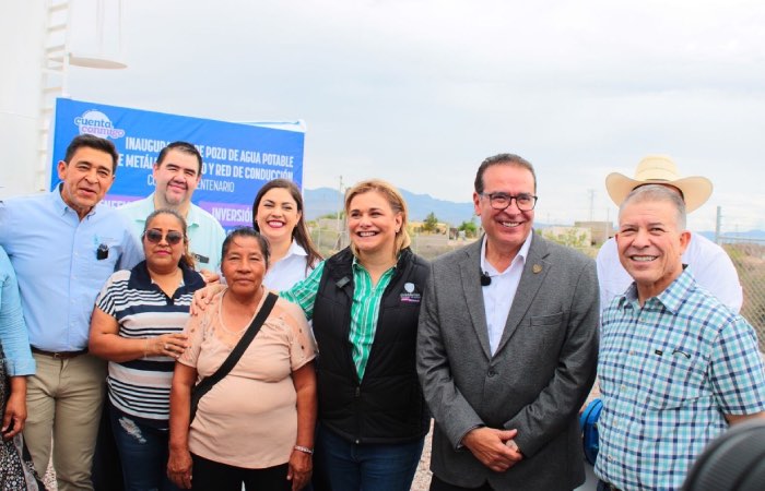 Reconoce Pérez Pavía obra de agua potable en Meoqui