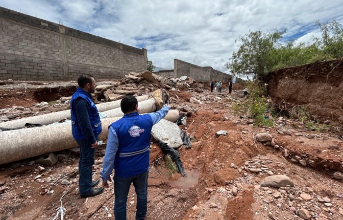 Repara JMAS conducción del tanque Norte 2