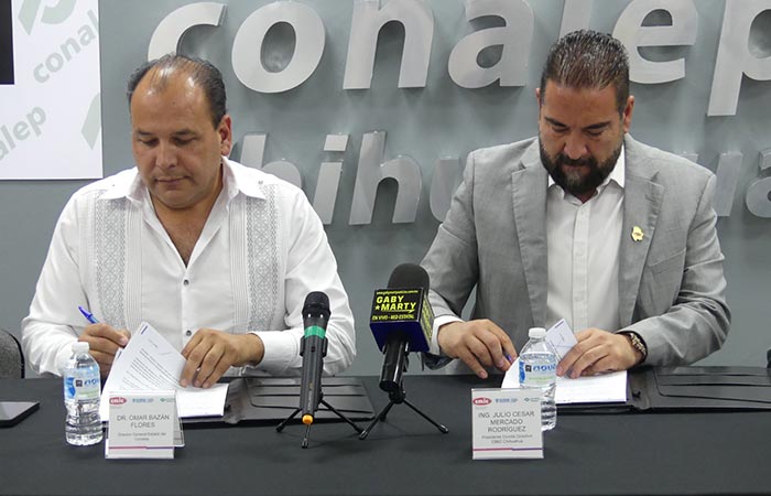 Firman convenio Conalep y la CMIC en beneficio de la formación técnica y laboral de los estudiantes