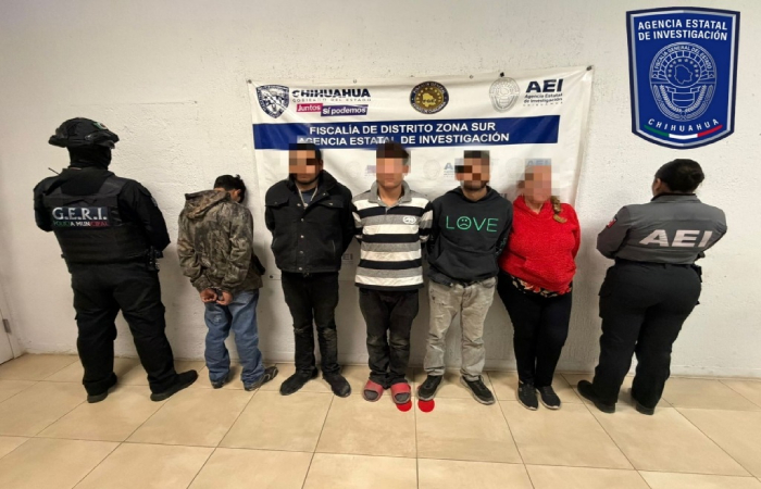 Detienen a cinco por delitos contra la salud tras cateo en colonia Juárez