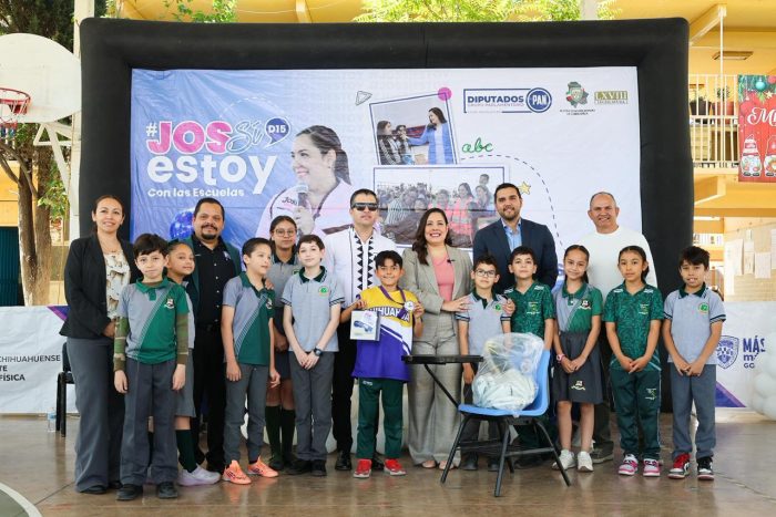 “Lo más importante para Chihuahua es la niñez”; Joss Vega entrega mobiliario a escuela